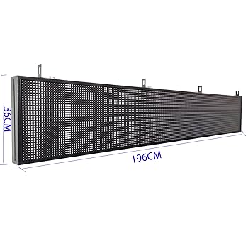 Amazon | 屋内用 組み立て型 電光掲示板 196x36cm カラー LED